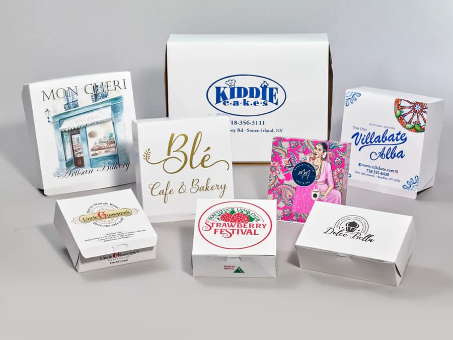 Custom printed bakery boxes